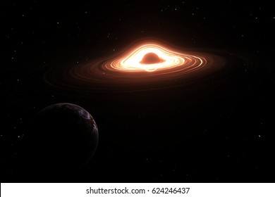 Like Earth Planet In Black Hole System. Elements Of This Image Furnished By NASA