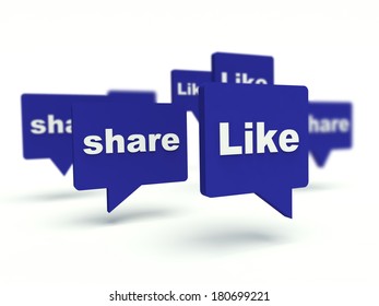 Like Share Bubble Speech Social Network Stock Illustration 180699221