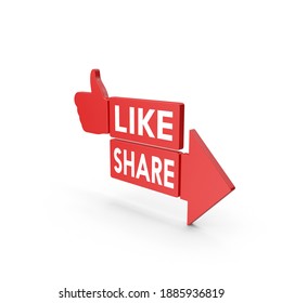 Like Share Red Icon Social Symbol Stock Vector (Royalty Free) 1797092128
