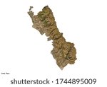 Lima, Peru Geography Map (3D rendering)