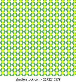 Lime Green Geometric Ornament Pattern. Modern Bright Textile Rhombic Background. Decorative Monochrome Grid Pattern. Stylish Symmetrical Backdrop. 