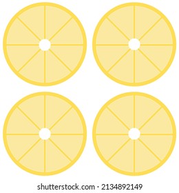 Limon Slices In Yellow Color