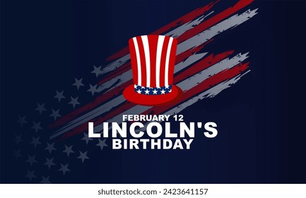 Lincoln's Birthday lettering. Vector illustration. Suitable for Poster, Banners, background and greeting card. - Powered by Shutterstock