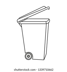 Line Art Black White Open Dumpster Stock Illustration 1339710662