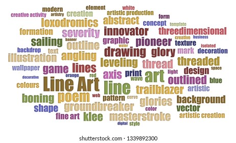 Line Art Tag Cloud Rows Isolated Stock Illustration 1339892300 ...