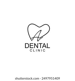 LINE ART Teeth Logo; Modern, unique, simple and techie lettermark tooth logo for dentist, orthodontics and toothpaste brand. Conveys sleek, cool, stylish and professional services.
 - Powered by Shutterstock