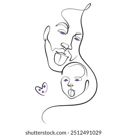 Line arts are expressive, capturing the emotion. The image evokes a feeling of love, tenderness, and connection. It's a simple yet powerful representation of a couple's deep affection for each other. - Powered by Shutterstock