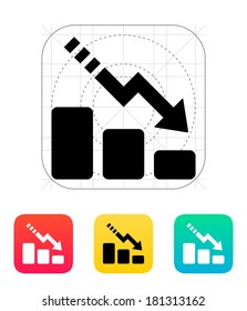 Line Chart Down Icon.