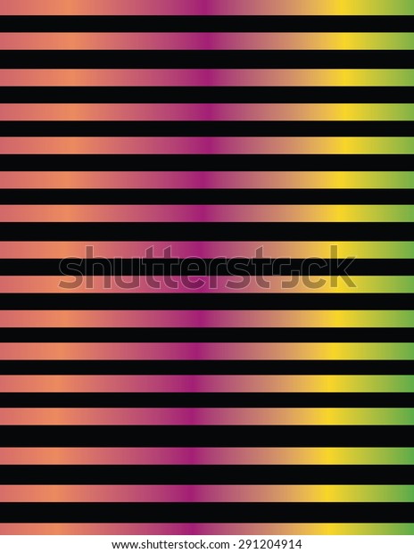 Line design in metallic\
color gradients\
\
Lines pattern design in metallic green color\
gradients from shades of orange, fuchsia, yellow and, on black\
background.