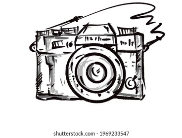 Line Drawing Camera Stock Illustration 1969233547 | Shutterstock
