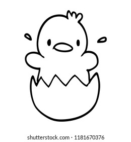 Line Drawing Cartoon Baby Duck Stock Illustration 1181670376 | Shutterstock