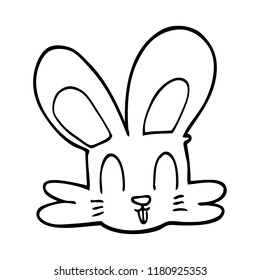 Line Drawing Cartoon Cute Bunny Stock Illustration 1180925353 ...