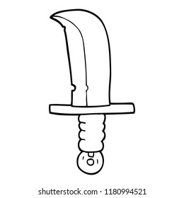 Line Drawing Cartoon Dagger Stock Illustration 1180994521 | Shutterstock