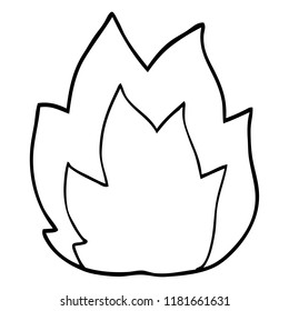 Line Drawing Cartoon Fire Explosion Stock Vector (Royalty Free) 1173344065