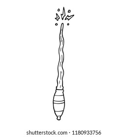 Line Drawing Cartoon Magic Wand Stock Illustration 1180933756