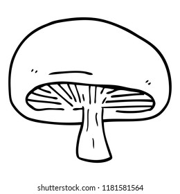 Line Drawing Cartoon Mushroom