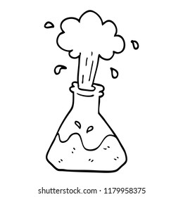 Line Drawing Cartoon Science Experiment Stock Illustration 1179958375 ...