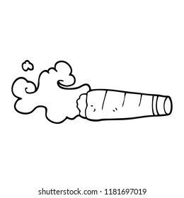 Line Drawing Cartoon Smoking Cigar Stock Illustration 1181697019 ...