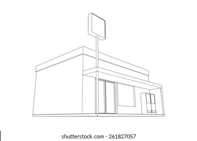 1,042 Retail buildings line drawing Images, Stock Photos & Vectors ...