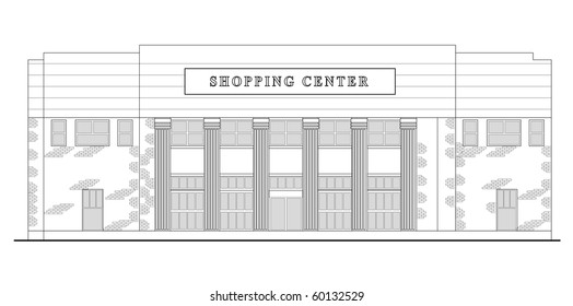 Shopping Mall Drawing Images Stock Photos Vectors Shutterstock