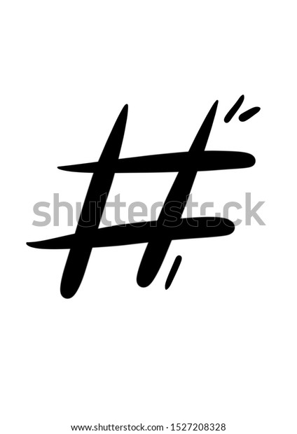Linear Black Hashtag Logo Bubble Concept Stock Illustration 1527208328