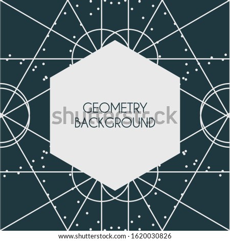 Linear geometry background with the frame for a text