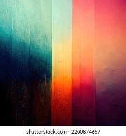 Linear, Rectangular Technicolor Gradient Objects Vertically Aligned Background Design