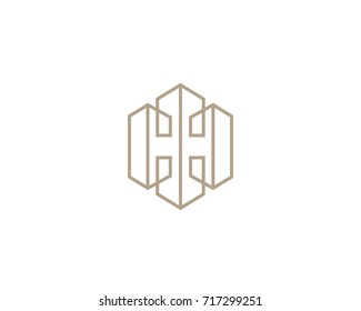 Lined Letter H House Logotype Premium Stock Illustration 717299251 ...
