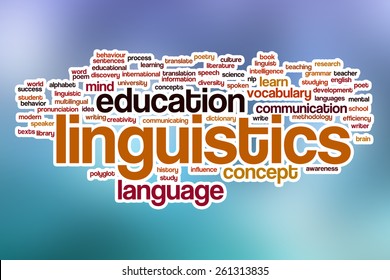 Linguistics Word Cloud Concept Abstract Background Stock Illustration ...