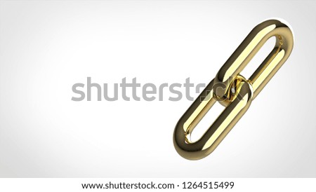 link gold right 3d rendering