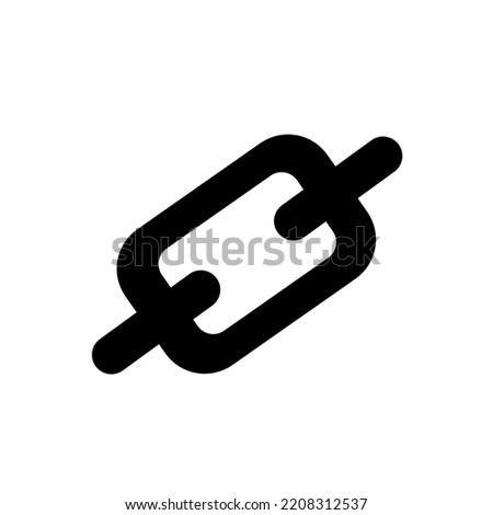 Link, hyperlink, chain symbol icon isolated on white background 