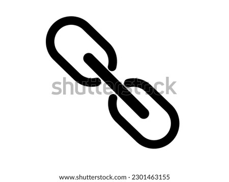 Link icon. Hyperlink chain symbol. Flat style vector illustration.