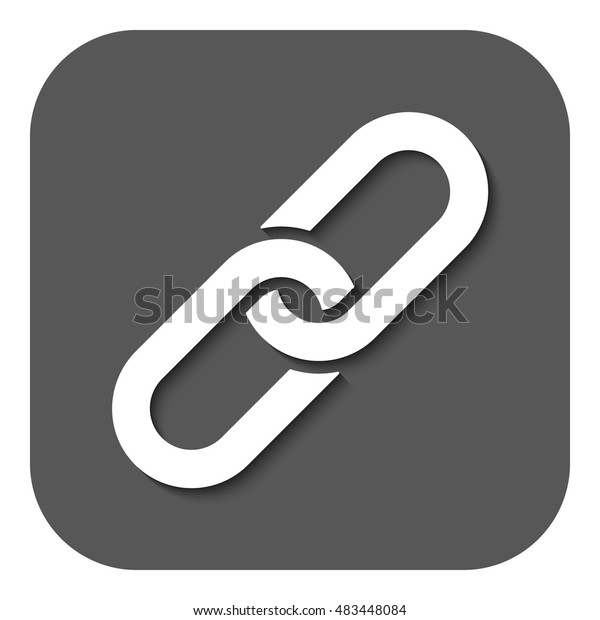 Link Icon Linked Symbol Flat Illustration Stock Illustration 483448084