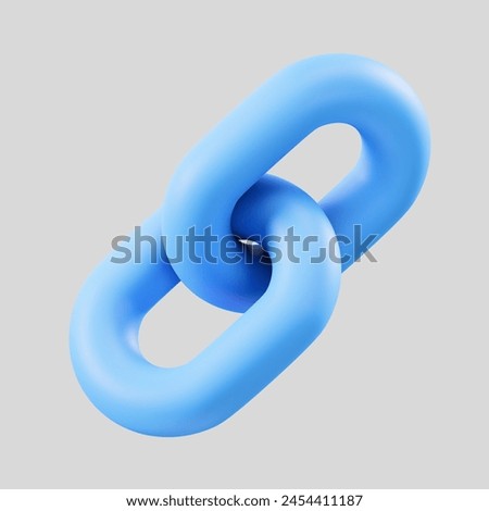 link symbol object 3d illustration