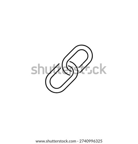 Link Vector Icon Minimalist Chain Hyperlink Line Art for Web and Connection Symbol