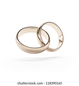 Linked Gold Wedding Rings