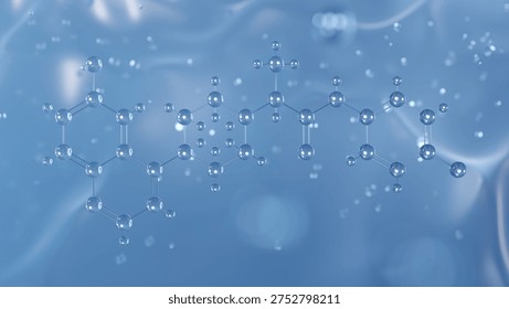 linrodostat molecular structure, 3d model molecule, ido1 inhibitor structural chemical formula view from a microscope