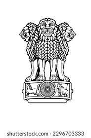 Lion Capital of Ashoka India coat of arms State Emblem of India