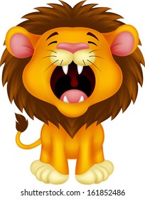 Lion Cartoon Roaring Stock Vector (Royalty Free) 162534209 | Shutterstock