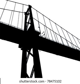 Lion Gate Bridge Vancouver Silhouette Stock Illustration 78475102 ...