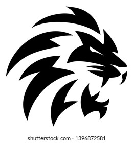 Angry Lion Head Roaring Logo Mascot Stock Vector (Royalty Free) 1760304779