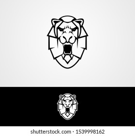 Lion Head Strong Male Logo Stock Illustration 1539998162 | Shutterstock