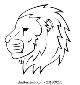 Lion Head Tattoo Illustration Stock Illustration 231809275