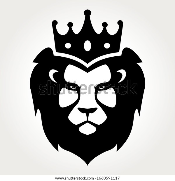 Lion King Black White Crown Stock Illustration 1660591117 | Shutterstock