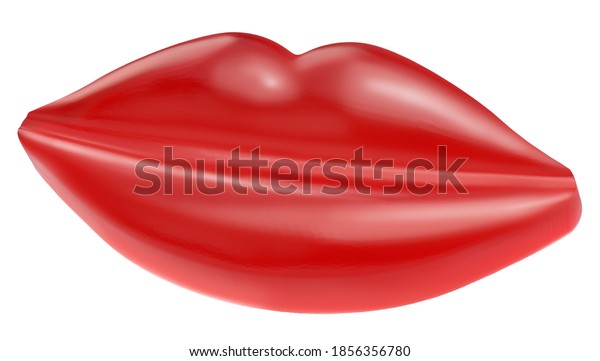 Lip Jelly Gummy Candy Isolated On Stock Illustration 1856356780 ...