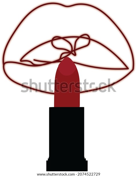 Lipstick Artwork Lips Illustration Red Lipstick Stock Illustration 2074522729 Shutterstock 6069