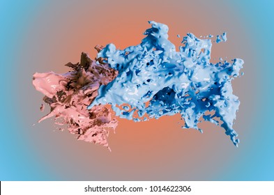 Liquid abstract background,  3d illustration 