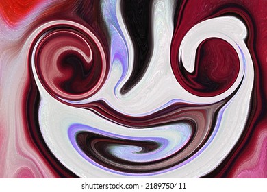 Liquid Abstract Background Shaped Scary Clown Face