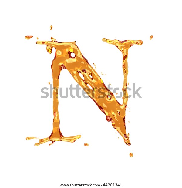 Liquid Alcohol Alphabet Letter N Color Stock Illustration 44201341