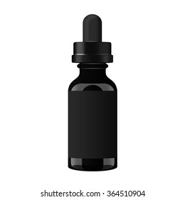 Liquid Black Bottle Eye Dropper MockUp